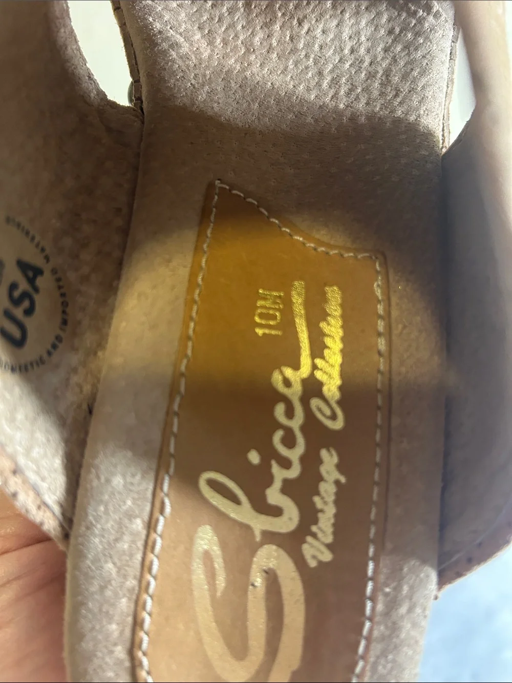 Sbicca Vintage Collection Suede Wedge Sandals Size 10M